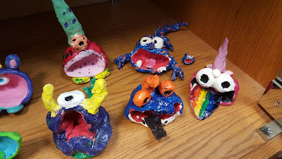 Fourth Grade Pinch Pot Clay Monsters Art Lesson