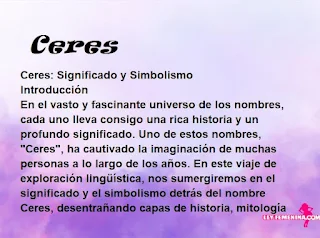 significado del nombre Ceres