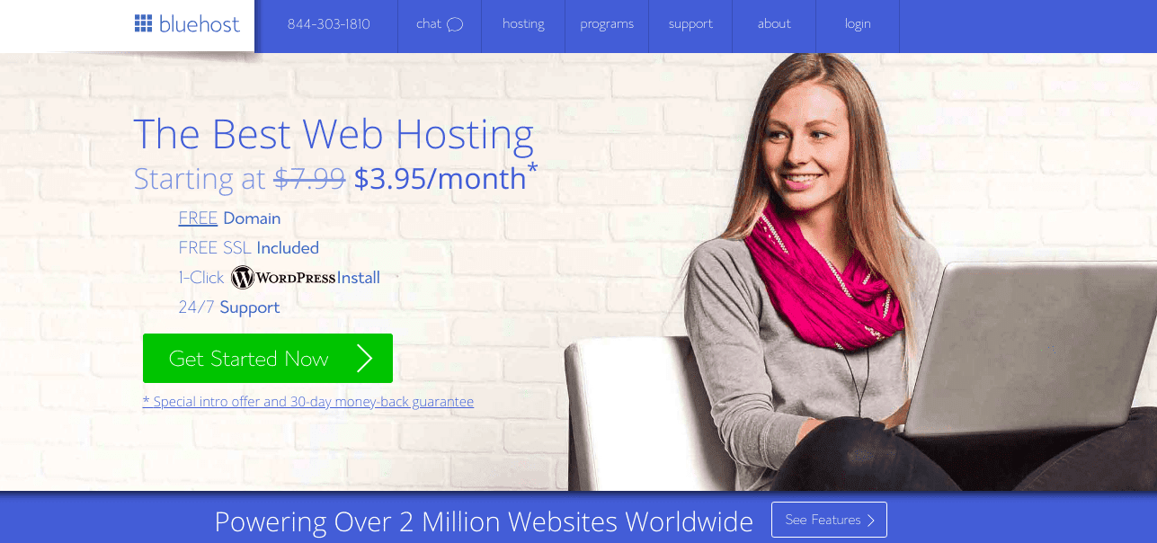 Bluehost review with its plan features price customer support