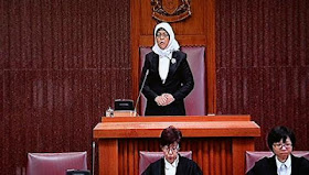 Madam Halimah Yacob was elected Speaker of Parliament on 14 January 2013) by MPs.