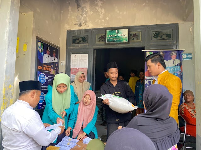 PENDAMPINGAN PENYALURAN BANTUAN BERAS | KKN-PAR 01 STAMIDIYA DESA MAMBULU BARAT