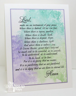 ODBD Prayer of St. Francis, ODBD Custom Pierced Rectangles Dies, Card Designer Angie Crockett