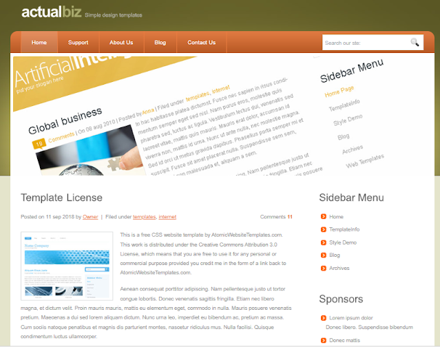 Simple Biz Template Free Download-HTML, CSS, JS