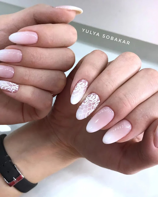 Ombre Lace Nail Ideas