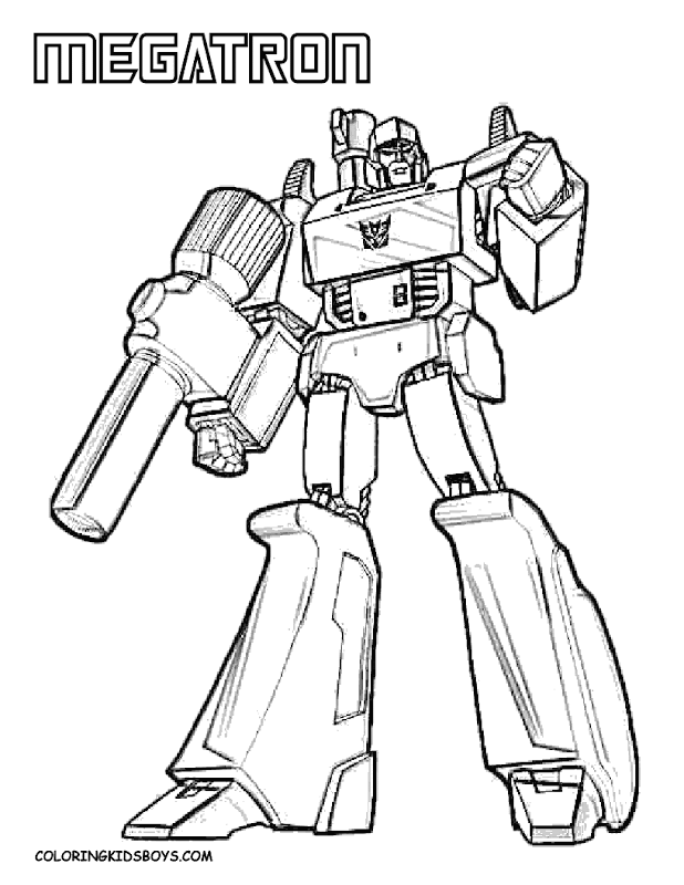 Megatron Transformers Coloring Pages title=