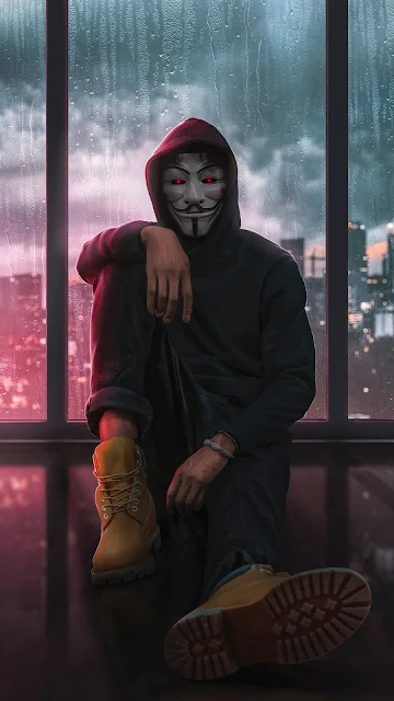 Wallpaper Pc Anonymous Hoodie
