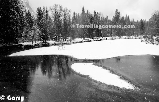Garry along with three friends hired a cab from San Jose and started the journey towards Yosemite in early morning. This Photo Journey shares from chilling moments form Yosemite National Park.Usually winters is not considered as right time to visit Yosemite. The real beauty of Yosemite can be best explored during summers. All these photographs are shot during winters when Yosemite was covered with white sheet of fresh snowYosemite National Park is spanning eastern portions of Tuolumne, Mariposa and Madera counties in the central eastern portion of California, United States. The park covers area of approximately 760K acres and reaches across the western slopes of the Sierra Nevada mountain chain. Drive inside the national park is amazing and the feeling driving there can't be expressed in words. Different types of tress all around covered with snow and mist in the background makes the whole environment very beautiful. Over 3.5 million people visit Yosemite every year. Yosemite is designated a World Heritage Site in 1984. And now it's internationally recognized for its spectacular granite cliffs, waterfalls, clear streams, Giant Sequoia groves, and biological diversity. Approximately 94% of the park is designated wilderness.Yosemite is one of the largest and least fragmented habitat blocks in the Sierra Nevada, and the park supports a diversity of plants and animals. Know more about Yosemite at http://en.wikipedia.org/wiki/Yosemite_National_Park   http://www.nps.gov/yose/index.htm