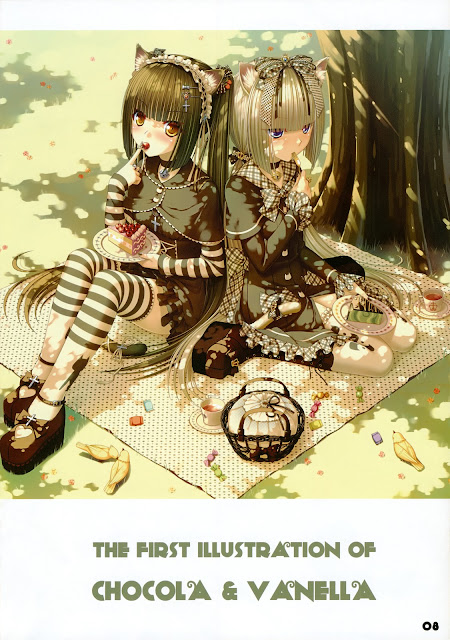 Chocola and Vanella, nekomimi anime wallpaper,nekomimi girls