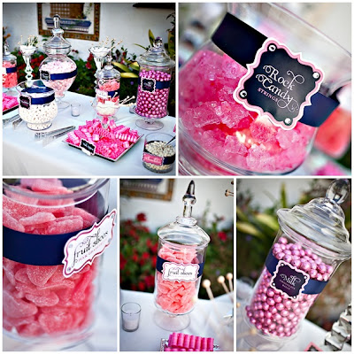 Sweet Sparkly Wedding Candy Buffet Hostess with the Mostess 