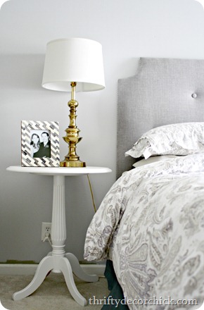 pedestal table as nightstand
