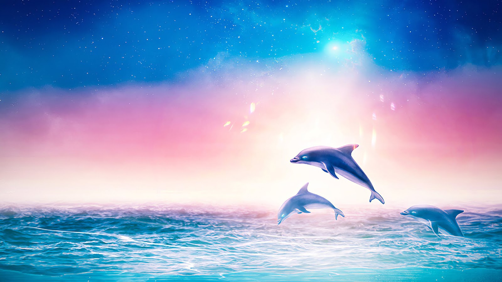 Download Wallpaper Dolphins Fantasy, Hd, 4k Images. 