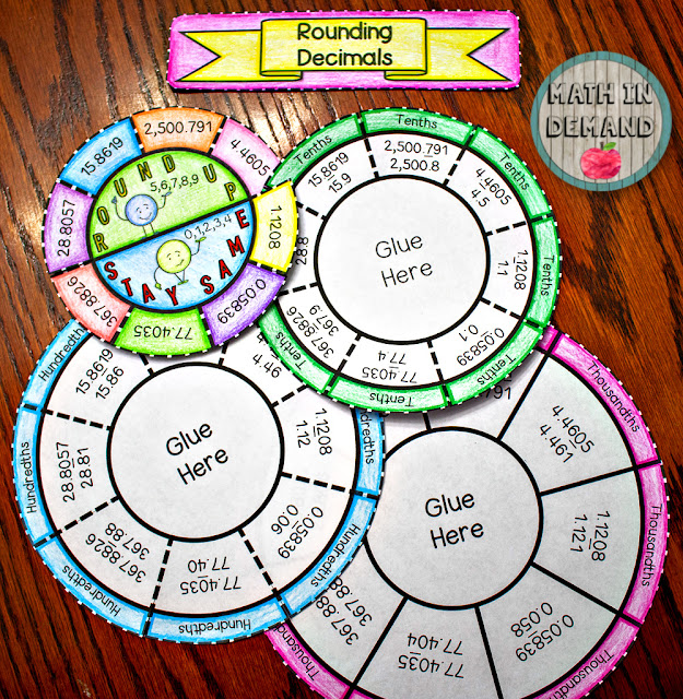 Rounding Decimals Wheel Foldable