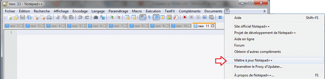 NotePad++ Update Mettre jour 