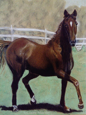 horse in pastel