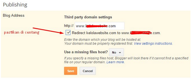 Cara Menghubungkan Domain ke Blogspot