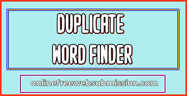 Duplicate Word Finder