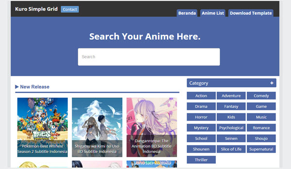 Kuro Simple Blogger Template Free Down