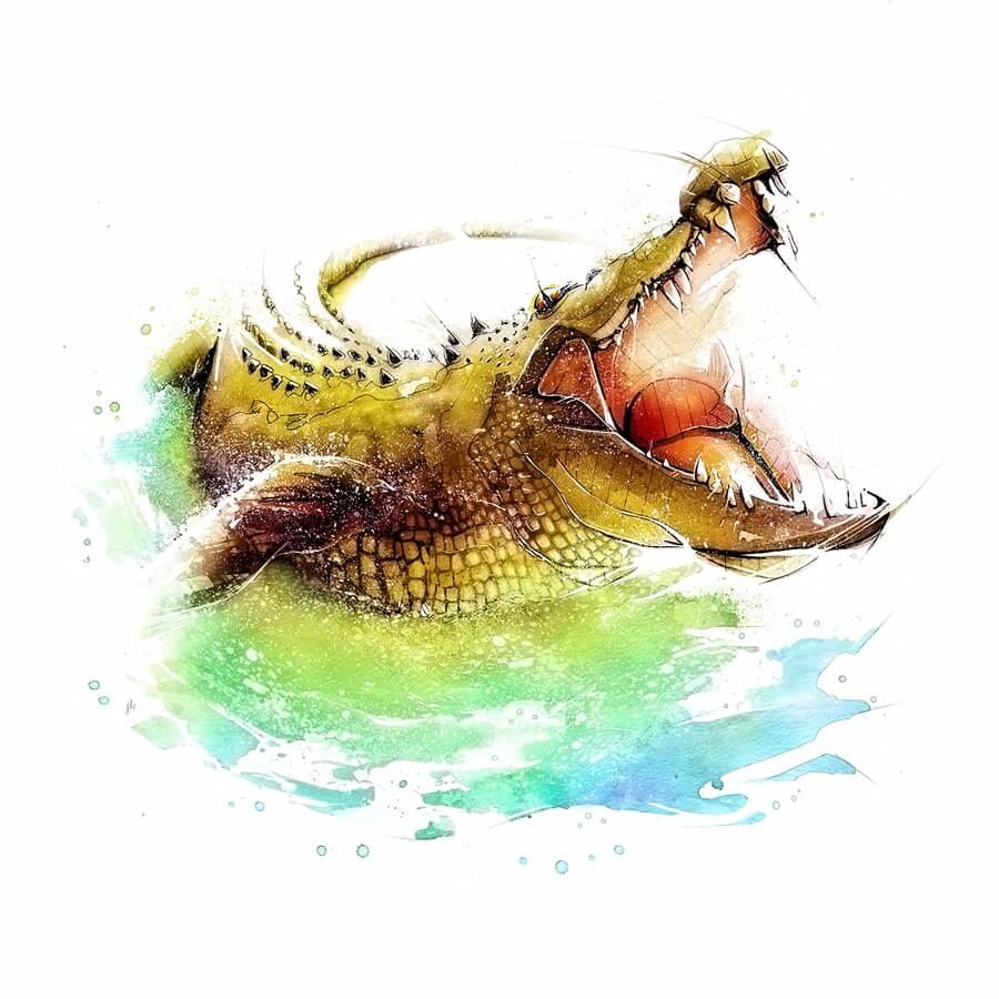 07-Crocodile-Wildlife-Art-Jeremy-Kyle-www-designstack-co