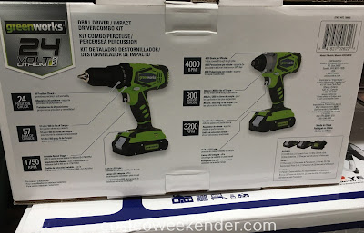 Costco 709992 - GreenWorks Drill Driver/Impact Driver Combo Kit - great for DIY projects around the house