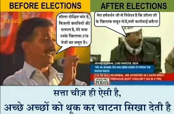 Before Elections and After Elections Truth