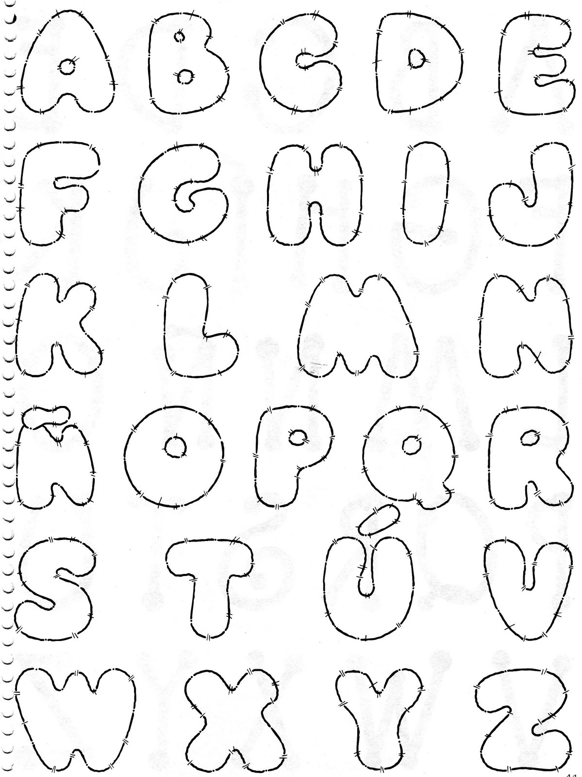 Professora Juce: Molde de letras para o Painel do Alfabeto