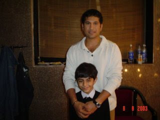 Sachin Tendulkar With His Son Arjun Tendulkar