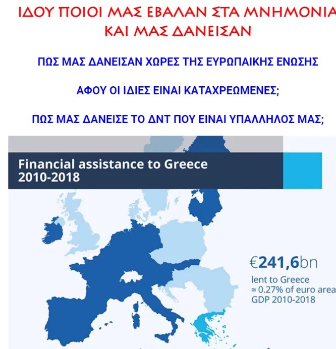 ΙΔΟΥ ΠΟΙΟΙ ΜΑΣ ΕΒΑΛΑΝ ΣΤΑ ΜΝΗΜΟΝΙΑ ΚΑΙ ΜΑΣ ΔΑΝΕΙΣΑΝ