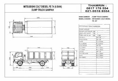 INFORMASI BURSA MOBIL TRUCK Ukuran Karoseri Dump