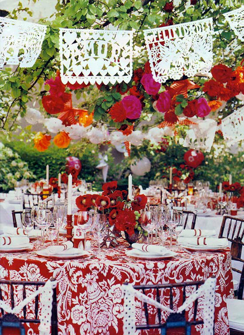 Wedding Wednesday Papel Picado Romantic Colorful and Simply 