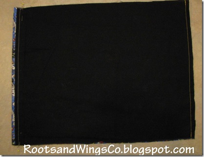 11 lay bottom fabric over the folded flap