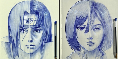 180402   Realistic drawings Anime drawings Sketches