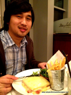 Ed in Madeleine Cafe