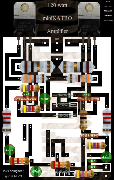 MiniKATRO Amplifier Final Transistor TIP4142  guruKATRO