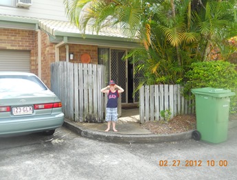 Jackson in Front of the Apt.