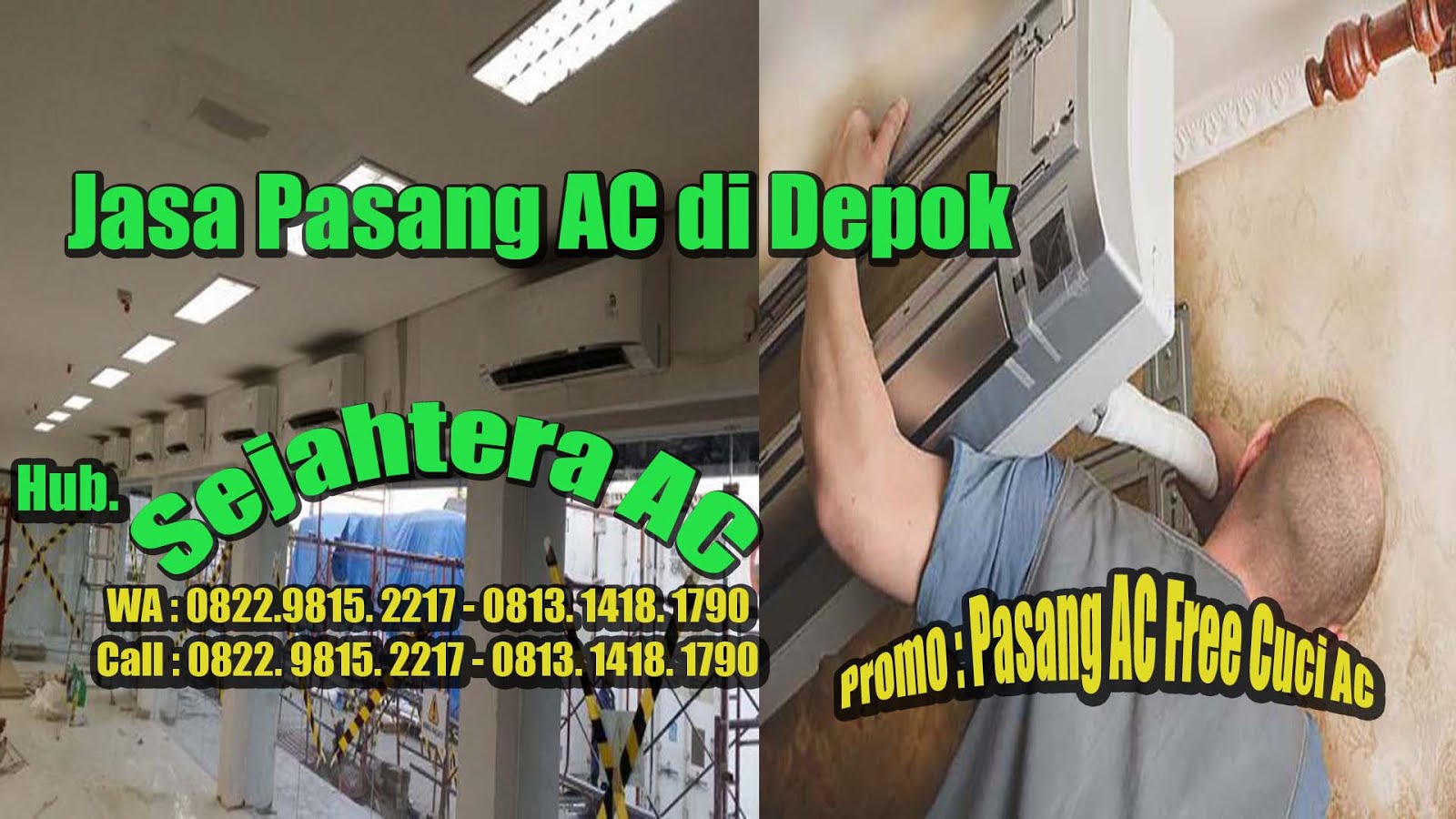 SERVICE AC 24 JAM AREA JAKARTA UTARA Promo Cuci AC Rp. 45