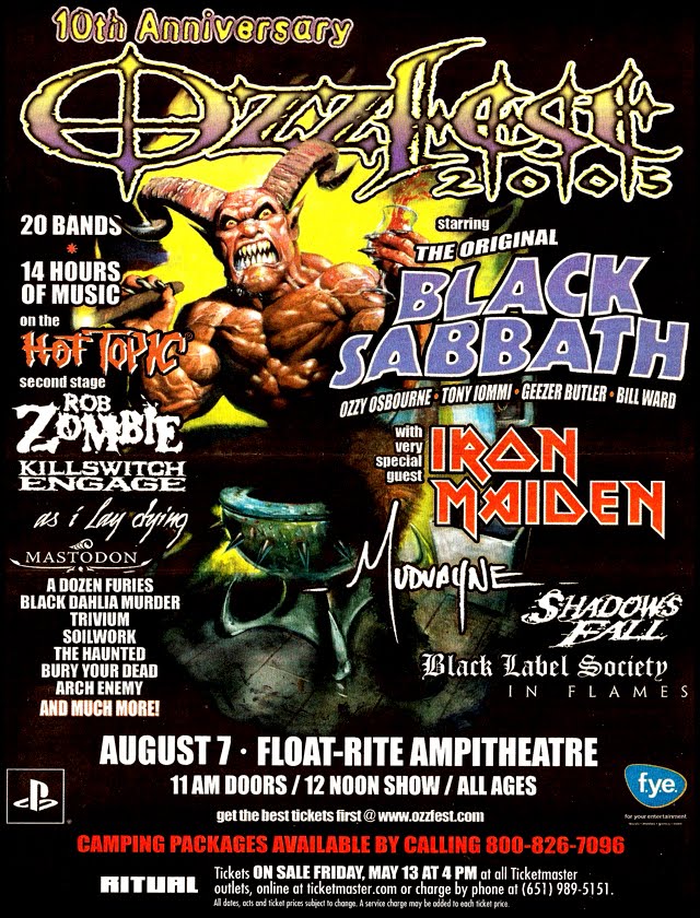 Ozzfest 2005: sabotagem e ovos em San Bernardino 