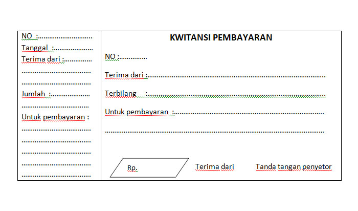 Cara Membuat Kwitansi Di MS Word