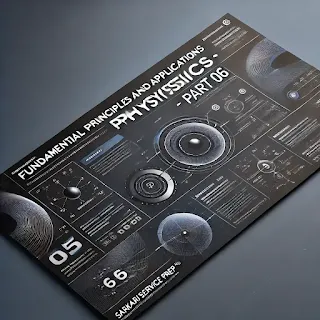 "A professional digital banner with a dark navy-blue background and sleek typography. The title reads 'Fundamental Principles and Applications of Physics - Part 06' with a bold watermark at the bottom right stating 'Sarkari Service Prep™'."