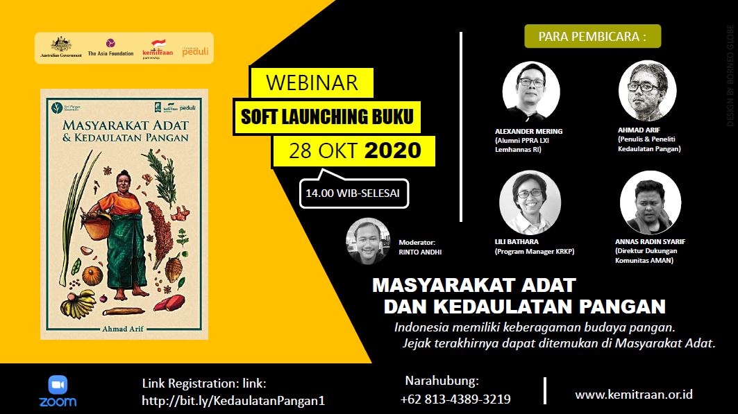 Webinar Soft Launching Buku Masyarakat Adat & Keadilan Pangan