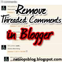 remove threaded comments blogger