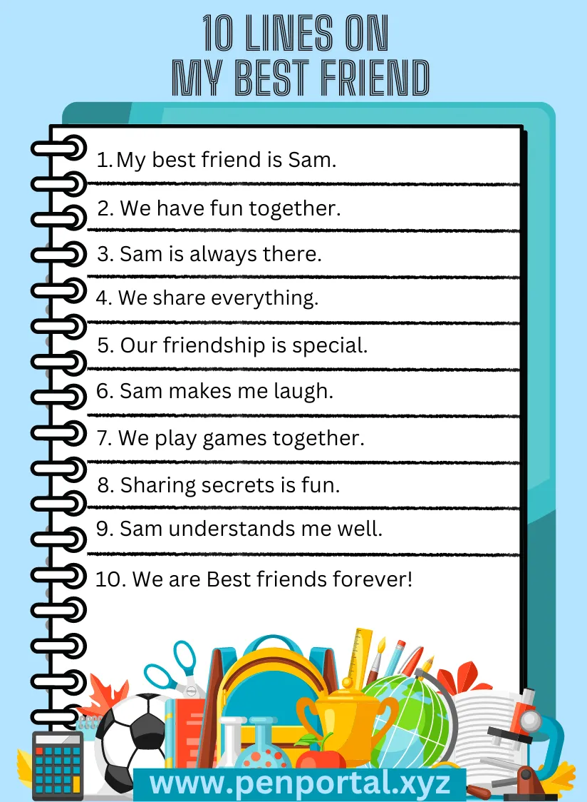 My Best Friend 10 Lines in English