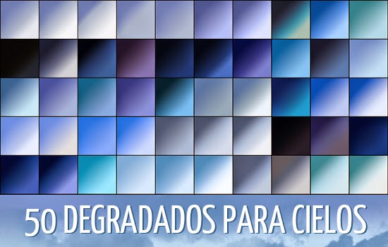 Pack de 50 Degradados Photoshop para Cielos