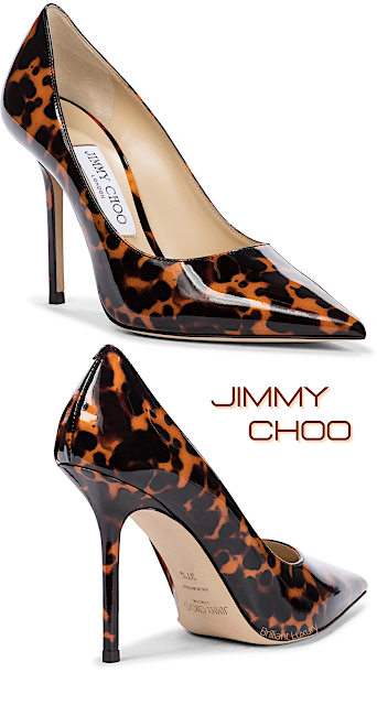 ♦Jimmy Choo Love brown tortoiseshell patent leather high heel pumps #jimmy choo #shoes #animalprint #brilliantluxury