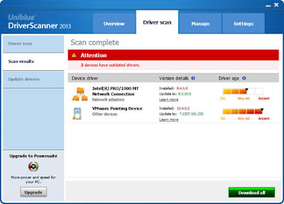 Uniblue DriverScanner 2013 Screenshot
