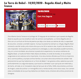 http://www.aragonradio.es/podcast/emision/la-torre-de-babel-10022020-begona-abad-y-maite-iranzo