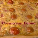 Pastel de jamón y tomate