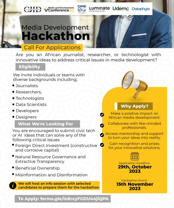 Apply for CJID’s Media Development Hackathon