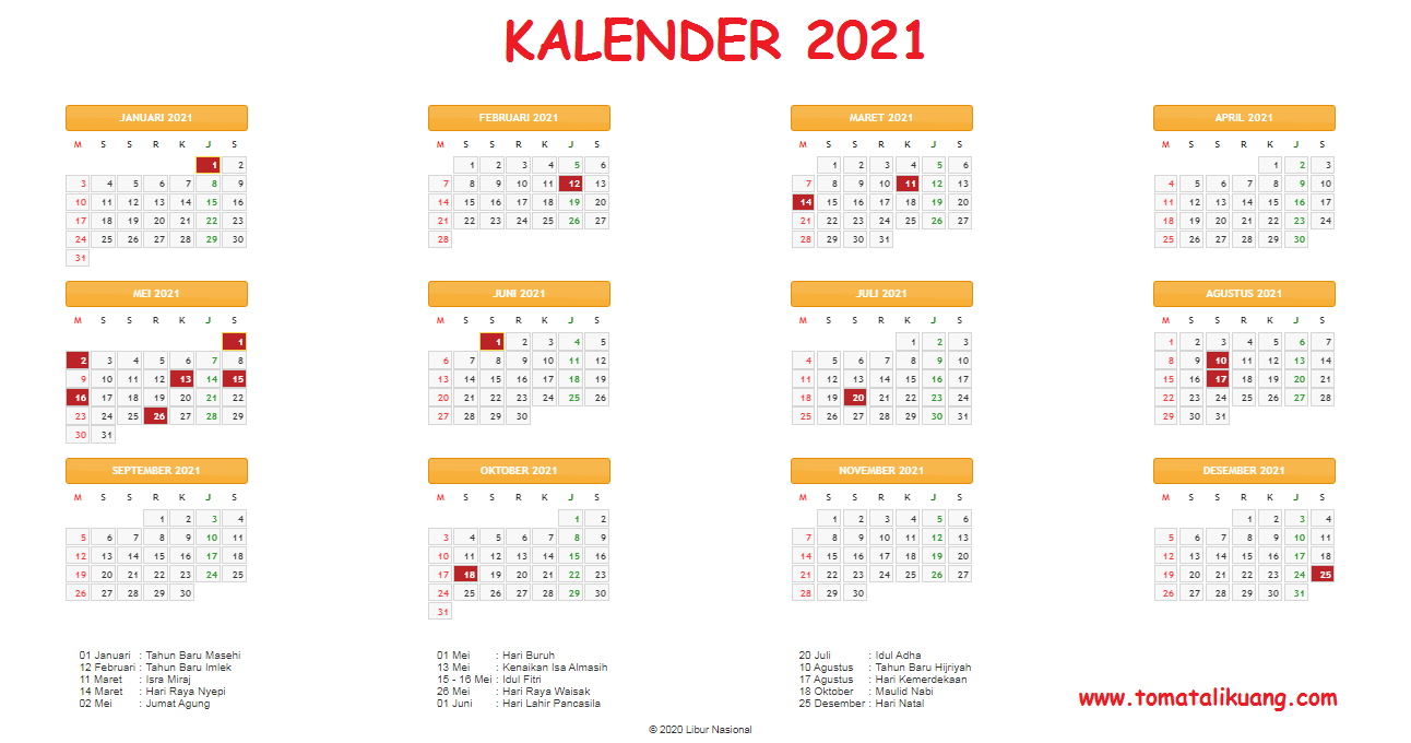 pix Jadwal Libur Februari 2021 kalender 2021 daftar hari libur