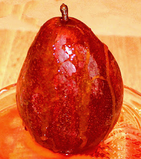 Poached Pears in Red Wine