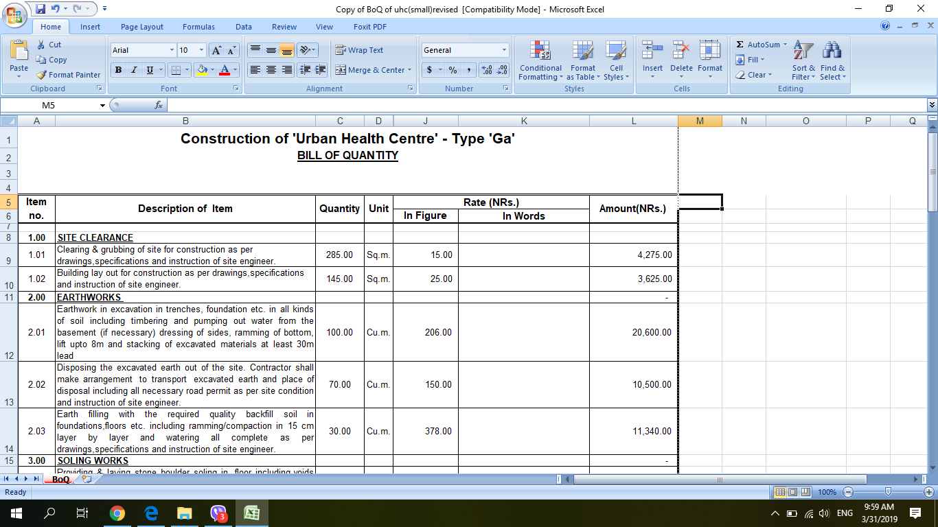 Basic Overview About Bill of Quantity (BOQ) with Sample ...